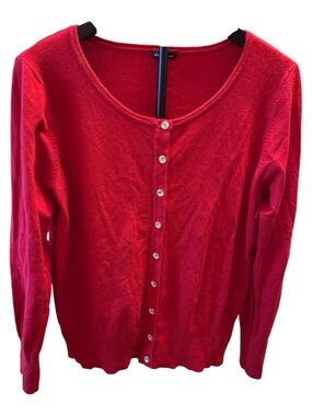 Vila Milano Red Wool Blend Button Front Cardigan Sweater Women’s M